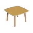 Table basse WOODY - L60 x H40 x P60 cm - plateau jaune