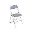Chaise pliante JUNY - assise et dossier recouverts de PVC - Gris
