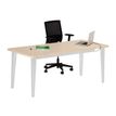 Bureau EVIDENCE - 80 cm - Pieds aluminium - Plateau blanc
