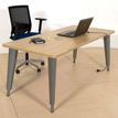 2012349455340-Bureau EVIDENCE - 80 cm - Pieds anthracites - Plateau blanc--0