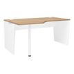 Bureau compact 90° à gauche YES ! - 160 cm - Pieds panneaux fixes - Chêne