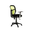 3760185023160-Fauteuil de bureau PHOENIX - accoudoirs fixes - noir et vert-Arrière-2