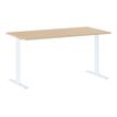 Bureau YES ! - 80 cm - Pieds ajustables blancs - Chêne