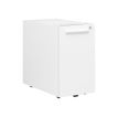 3483600671851-Caisson bout de bureau à sortie totale Yes! - L42XH71xP80 cm - blanc-Angle gauche-0