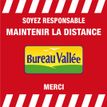 0404000020042-Novus Dahle - Tapis de distanciation sociale - maintenir distance logo perso-  90 x 90 cm  --0