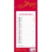 Calendrier bloc mensuel à feuillets année civile BOUCHUT "411 Rouge" 19 x 42 cm 70 %