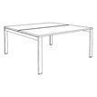 0404000121619-Bureau Bench IRIS - L120 cm - Plan de départ - Pieds aluminium - plateau imitation Hêtre--4