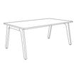 3253310300637-Bureau STEELY Manager - L180 x P100 x H72,5 cm - pieds carbone - plateau imitation noyer--3