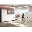 3483600215918-Bureau SUNDAY - 140 cm - Pieds cadre - Gris--1