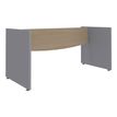 3253310491649-Bureau compact à gauche DUAL - L180 cm - Pieds Anthracite - plateau imitation noyer (Pieds de renfort ou caisson bout de bureau obligatoire à rajou--3