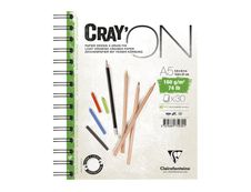 Clairefontaine Cray'On - Bloc dessin à spirale - A5 - 30 feuilles - 160 gr