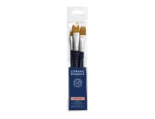 Lefranc & Bourgeois - Pack de 3 pinceaux plats - N° 8, 16, 24