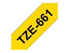 Brother TZe661 - Ruban d'étiquettes auto-adhésives - 1 rouleau (36 mm x 8 m) - fond jaune écriture noire 
