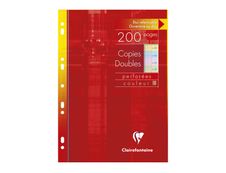 Clairefontaine - 200 copies doubles A4 - couleurs assorties - grands carreaux (Seyes)