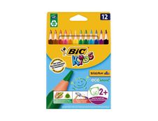 BIC Kids Evolution - 12 Crayons de couleurs triangulaires