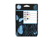 HP 963 - pack de 4 - noir, cyan, magenta, jaune - cartouche d'encre originale