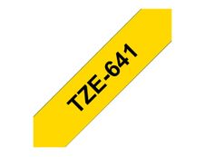 Brother TZe641 - Ruban d'étiquettes auto-adhésives - 1 rouleau (18 mm x 8 m) - fond jaune écriture noire 