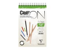 Clairefontaine Cray'On - Bloc dessin à spirale - A4 - 30 feuilles - 160 gr