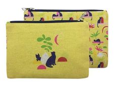 Kiub Chats Pop - Trousse plate - jaune passion