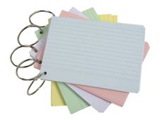 Exacompta Flashcars - 50 Bristols pour révisions sous anneau - 10,5 x 14,8 cm - ligné - couleurs assorties