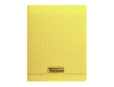 Calligraphe 8000 - Cahier polypro 24 x 32 cm - 48 pages - grands carreaux (Seyes) - jaune