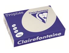 Clairefontaine Trophée - Papier couleur - A4 (210 x 297 mm) - 80 g/m² - 500 feuilles - gris perle