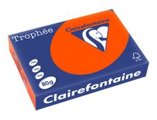 Clairefontaine Trophée - Papier couleur - A4 (210 x 297 mm) - 80 g/m² - 500 feuilles - rouge cardinal