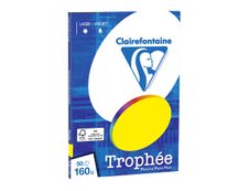 Clairefontaine Trophée - Papier couleur - A4 (210 x 297 mm) - 160 g/m² - 50 feuilles - jaune soleil