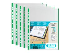 Oxford - 10 Pochettes perforées - A4 - lisse - pour 12 feuilles - 9/100 - Vert