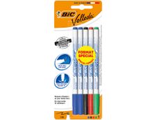 BIC VELLEDA 1721 - Pack de 5 marqueurs effaçables - pointe fine - couleurs assorties