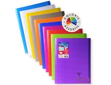 Clairefontaine Koverbook - Cahier polypro 24 x 32 cm - 140 pages - grands carreaux (Seyes) - disponible dans différentes couleurs