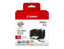 Canon PGI-1500XL - Pack de 4 - noir, cyan, magenta, jaune - cartouche d'encre originale