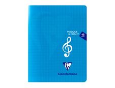 Clairefontaine Mimesys - Cahier de musique et chant 17 x 22 cm - 48 pages - pages à portée et grands carreaux - disponible dans différentes couleurs