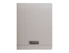 Calligraphe 8000 - Cahier polypro 24 x 32 cm - 48 pages - grands carreaux (Seyes) - gris