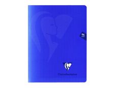 Clairefontaine Mimesys - Cahier polypro 17 x 22 cm - 96 pages - grands carreaux (Seyes) - bleu marine