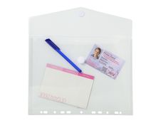 Exacompta - 5 Pochettes enveloppes perforées à scratch - A4 - transparentes
