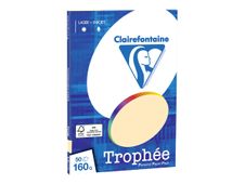 Clairefontaine Trophée - Papier couleur - A4 (210 x 297 mm) - 160 g/m² - Ramette de 50 feuilles - chamois