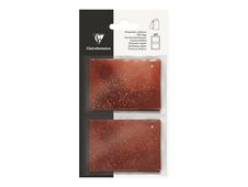 Clairefontaine - 10 Étiquettes cadeau - holographique/paillettes rouge - 8 x 16 cm