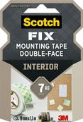 Scotch - Ruban de fixation - Mousse adhésive - 19 mm x 1,5 m