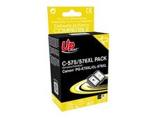 Cartouche d'encre compatible Canon PG-575XL/CL-576XL - pack de 2 - noir, couleur (cyan, magenta, jaune) - UPrint 