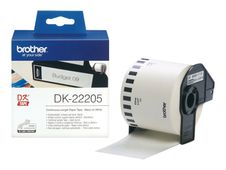 Brother DK-22205 - Ruban d'étiquettes auto-adhésives - 1 rouleau (62 mm x 30,5 m) - fond blanc écriture noire 