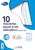 La Couronne - 10 Pochettes bulles - 240 x 340 mm - autocollant - blanc