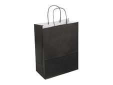 50 Sacs cadeau kraft - poignées torsadées - 35 cm x 14 cm x 40 cm - noir