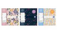 Calendrier Flowers 16 mois - 30 x 30 cm - différents modèles disponibles - Oxford