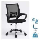 Fauteuil de bureau junior AMY - accoudoirs fixes - noir