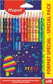 Maped Pixel Party - 18 Crayons de couleur en pochette carton
