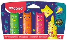 Maped Pixel Party - Pochette de 4 surligneurs de poche