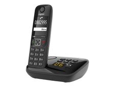Gigaset AS690A - téléphone sans fil - avec répondeur - noir
