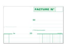 Exacompta - Manifold Carnet de factures avec TVA - 50 tripli - 21 x 15 cm