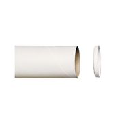 Tube d'expédition rond - 5 cm (diamètre) x 31 cm - blanc - Logistipack
